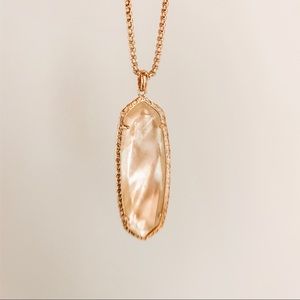 Kendra Scott Rose Gold Long Pendant RARE
